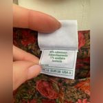 Laura Ashley Vintage Floral Dress Sz 8 Brown Pink Sleeve Basque Waist Wool Blend Photo 4