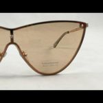 Oversize rimless nude clear cat eye sunglasses Photo 1