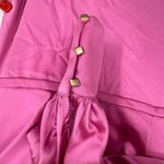 Mac Duggal Ieena for Candy Pink One Sleeve Satin Formal Bishop Sleeve size 2 Photo 9