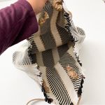 Woven tote bag with small zipper bag boho Black Photo 7