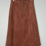 Gianni Bini GB Polyester Blend Gored Skirt Pinkish Tan Hipster Boho Hippie Sz M Photo 0