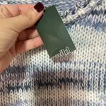 Wild Fable Knit Pull Over Cropped Sweater, Blue Stripe Medium NWT Photo 3