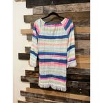 Lilly Pulitzer  Getaway Cover Up Off the Shoulder Cats Meow Stripe Size S Photo 2