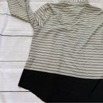 Chico's Chico’s sz 2 black and white stripe tunic dress shirt Photo 11