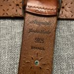 Aeropostale Brown Genuine Leather Boho Belt with Turquoise Accents Small Photo 2