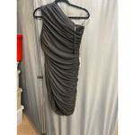 Elliatt  One-Shoulder Bodycon Midi Posey Dress Womens Medium Black Sleeveless B98 Photo 1