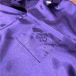 Oscar de la Renta Pink Label Vintage Royal Purple Satin Sleepwear Top, EUC Photo 6