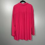 J. Jill Women's Red Oversized Button Up Shirt Photo 5