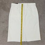 joe's jeans Joe’s Jeans Denim High Rise‎ Front Slit Midi Skirt Cream 28 Photo 7