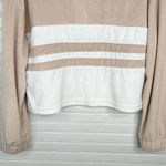 7 For All Mankind  Women's Cropped Terry Cloth V-Neck Sweater Multicolor Size M Photo 5