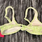 Xhilaration Green and White Patterned Bikini Top Size L Photo 1