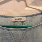 Mod Ref  Women's Light Blue Tencel Casual Short Sleeve Mini Dress Large‎ Pockets Photo 1