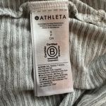 Athleta  Breezy gray & white striped knit short sleeve top size S Photo 7