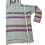 Lemlem  gray purple 100% merino wool hooded pullover sz small Photo 3