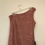 NEW NWT DUAL NATURE Lace One Shoulder Mini Dress Mauve Pink Floral Lace Medium M Photo 10