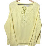 Together Cotton Blend Yellow Knit Sweater Lace Front Women’s Size XL Photo 0