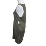 360 Sweater Italian Yarn Sweater Dresses Cut Out Sleeveless Mini Olive Linen M Green Size M Photo 4