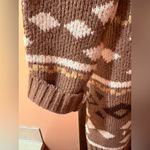 Anthropologie NWT Flat White  brown fair isle turtleneck sweater dress Photo 6