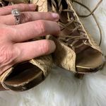 Steven By Steve Madden  leather lace up fish‎ scales heels mermaid 8 Rare Photo 4