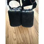 Skechers Vtg Y2K Black Chunky Platform Embroidered Floral Sandals Size 90s Sz 8 Photo 3