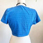 Blue Tie Front Bolero Top Y2K 2000s‎ Fairycore Indie Retro Large Photo 2