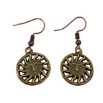 Sun, Moon, and Stars Bronze Celestial Earrings Lot Photo 3