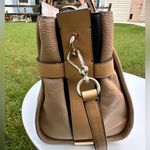 Coach Swagger Carryall Pebble Leather Satchel Tan/Nude Colorblock Photo 3