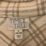 Time And Tru  Women's Flannel Plaid Crop Jacket Shirt Shacket Size L 12-14 Photo 2