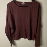 Lilla P Lightweight Women's Long Sleeve Shirt, Maroon Size Large Red Photo 0