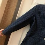 Lands' End Land’s End Navy Blue Eyelet 3/4 Sleeve Blazer 6 Photo 5
