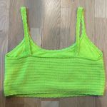 Aerie Tank Crochet Crop Top Neon Green Size XL Photo 4