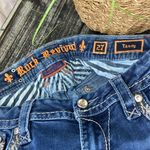 Rock Revival  Blue Denim Tansy Mid Rise curvy Boot Cut Embellished Jeans 27 Photo 4