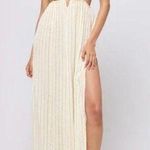 l*space L* Rafael Cover-Up Dress Sz L NWT! Tapioca. Side Slit Maxi With Cutouts Photo 0