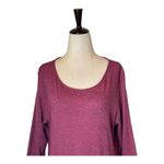 Cut Loose Dress Women Large Pink Mauve Lace Like Pattern Long Sleeve Mini‎ Boho Photo 2