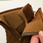 STQ Quilted Waterproof Duck Boots 9 Navy Blue Brown Photo 7