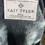 Kait Tyler Grey Black Tie Dye Rescued Reclaimed Fleece Crewneck Sweatshirt Small Photo 3