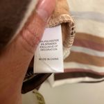 Cuddl Duds  Womens Fleece High Neck Vest L Large Stripes Striped Brown Cream Photo 5