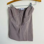 ZARA Strapless Knit Corset Bustier Top Brown size M Photo 7
