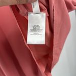 EXPRESS Portofino Coral Blouse L hidden buttons silky career office professional Photo 7