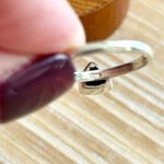 Sterling Silver 925 Triangle Black Onyx Ring Minimalist Dainty Stacking Band 7 Photo 3