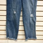 Risen  Jeans High Rise Button Fly Distressed Frayed Raw Hem Stretchy Size 13/31 Photo 1