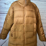 Columbia Leadbetter Point Long Puffer Jacket Plus size 1X Quilted Coat Brown Photo 0