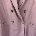 Anthropologie Maeve Double-Breasted Linen Blazer Lilac Ash Photo 7