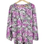 ASOS Swim Kimono Sleeve Purple Snake Print Lightweight Romper 2 Photo 0