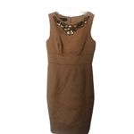 Jones New York Jones N.Y. Embellished Sleeveless Bodycon Dress Tan  Sz 10 Photo 1