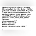 CHAPS Womens Sleeveless Polo Shirt Size XL Navy & White Polkadots New Photo 5