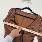 House Of CB  Sakina Long Sleeve Satin‎ Minidress Espresso Coffee Brown NWOT sz XS Photo 10