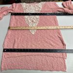 MOSSIMO SUPPLY CO. Crochet Lace Peach Sweater Tunic Size S/P Pink Photo 8