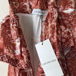 NEW Lug Von Siga Liza Burnt Orange Gazelle Print Square Neck Tiered Dress Size 2 Photo 4