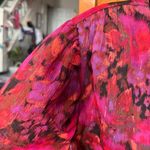 Steve Madden Pink Puff Sleeve Blouse with Ruffled Peplum Photo 5